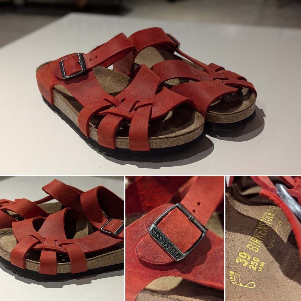 SOLD Birkenstock Women/Men Red Sandals